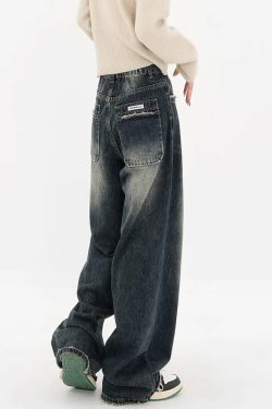 Y2K High Waisted Baggy Jeans - 90s Grunge, Retro Summer, Pastel Goth, Hip Hop Fashion