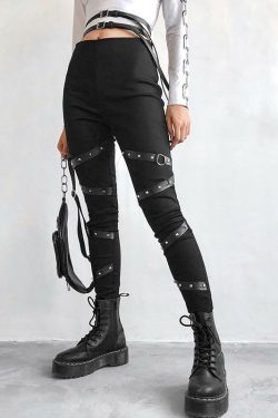 Y2K High Waisted Black Skinny Pants - 90s Grunge, Retro, and Summer Y2K Fashion