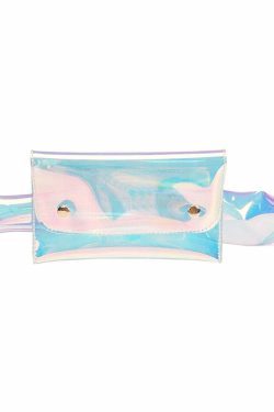 Y2K Holographic Fanny Pack - Perfect for 90s Grunge, Retro, and Summer Y2K Outfits