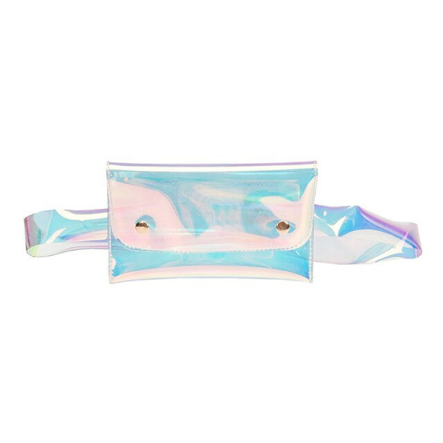 Y2K Holographic Fanny Pack - Perfect for 90s Grunge, Retro, and Summer Y2K Outfits