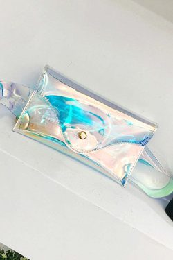 Y2K Holographic Fanny Pack - Perfect for 90s Grunge, Retro, and Summer Y2K Outfits
