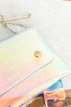 Y2K Holographic Fanny Pack - Perfect for 90s Grunge, Retro, and Summer Y2K Outfits