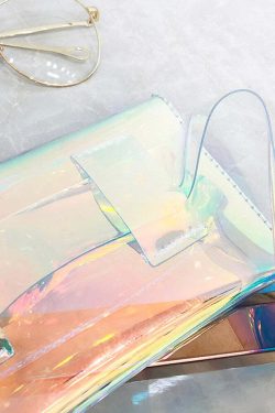 Y2K Holographic Fanny Pack - Perfect for 90s Grunge, Retro, and Summer Y2K Outfits
