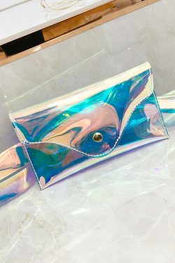 Y2K Holographic Fanny Pack - Perfect for 90s Grunge, Retro, and Summer Y2K Outfits