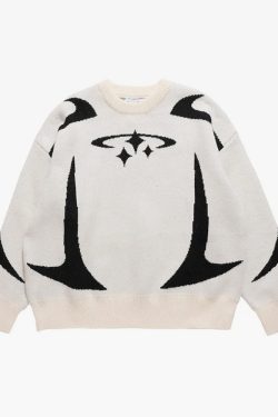 Y2K Knit Sweater - Retro 90s Grunge, Summer Y2K Outfits, Pastel Goth, Y2K Club &