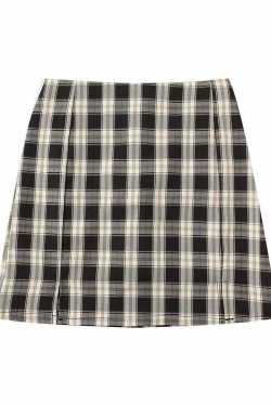 Y2K Korean Split Mini Plaid Skirt with Shorts - 90s Grunge Summer Outfit, Retro Y2K Fashion