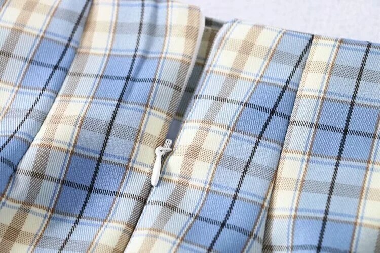 Y2K Korean Split Mini Plaid Skirt with Shorts - 90s Grunge Summer Outfit, Retro Y2K Fashion