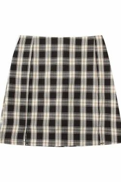Y2K Korean Split Mini Plaid Skirt with Shorts - 90s Grunge Summer Outfit, Retro Y2K Fashion