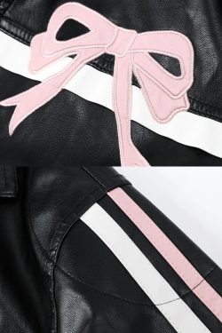 Y2K Leather Jacket - Retro 90s Grunge, Summer Outfits, Club & Party Fashion for Women