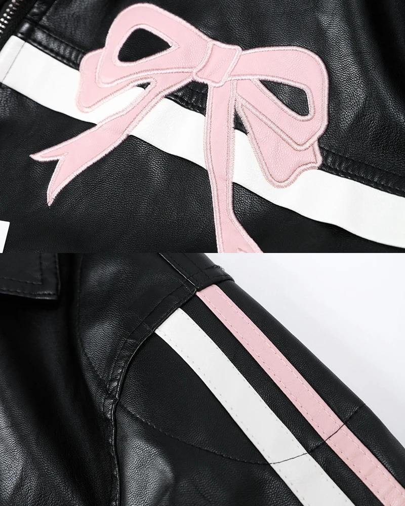 Y2K Leather Jacket - Retro 90s Grunge, Summer Outfits, Club & Party Fashion for Women