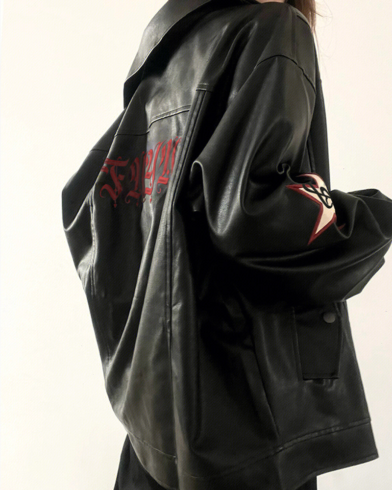 Y2K Leather Jacket - Retro 90s Grunge, Summer Outfits, Club & Party Fashion for Women