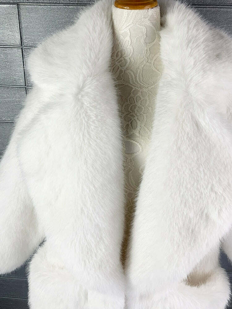Y2K Long Oversized Pink Fluffy Faux Fur Coat - Retro 90s Grunge, Y2K Party & Summer Outfits