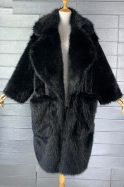 Y2K Long Oversized Pink Fluffy Faux Fur Coat - Retro 90s Grunge, Y2K Party & Summer Outfits