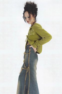 Y2K Long Skirt - Retro 90s Grunge, Summer Y2K Outfits, Pastel Goth, Y2K Party &
