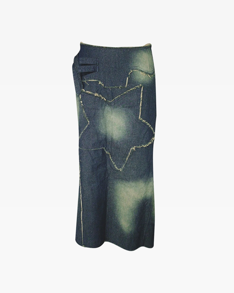 Y2K Long Skirt - Retro 90s Grunge, Summer Y2K Outfits, Pastel Goth, Y2K Party &