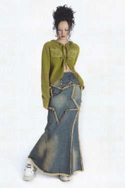 Y2K Long Skirt - Retro 90s Grunge, Summer Y2K Outfits, Pastel Goth, Y2K Party &