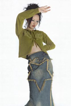 Y2K Long Skirt - Retro 90s Grunge, Summer Y2K Outfits, Pastel Goth, Y2K Party &