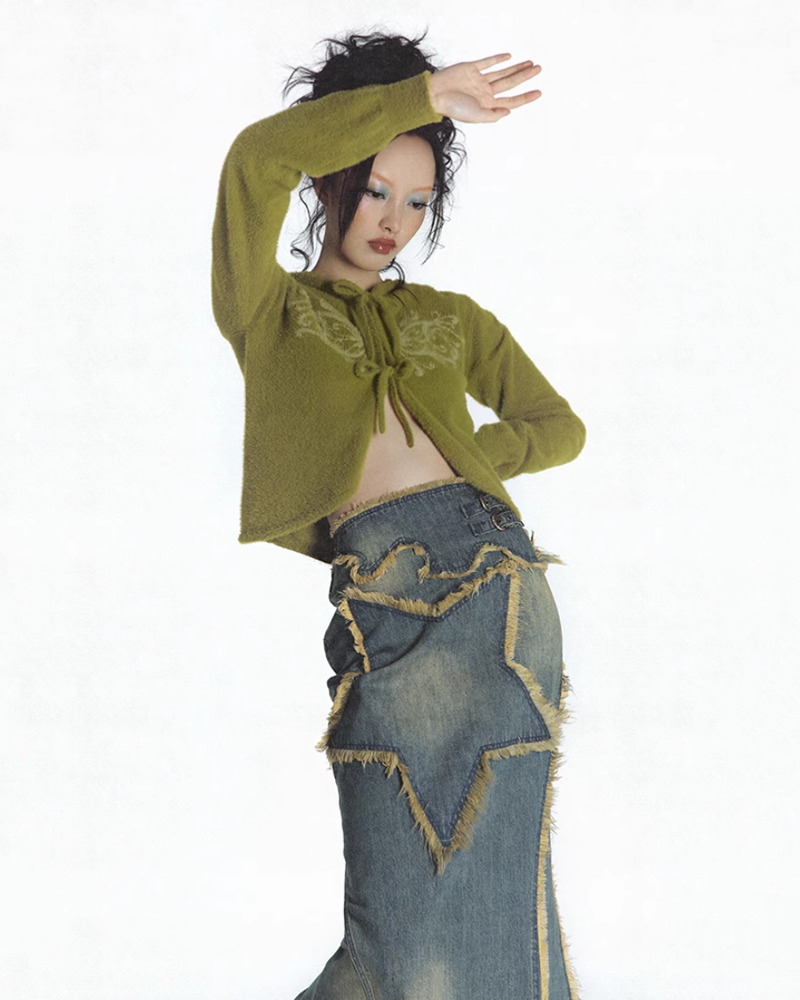 Y2K Long Skirt - Retro 90s Grunge, Summer Y2K Outfits, Pastel Goth, Y2K Party &