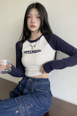 Y2K Long Sleeve Crop Tee - 90s Grunge, Retro, Pastel Goth, Summer & Party Outfits