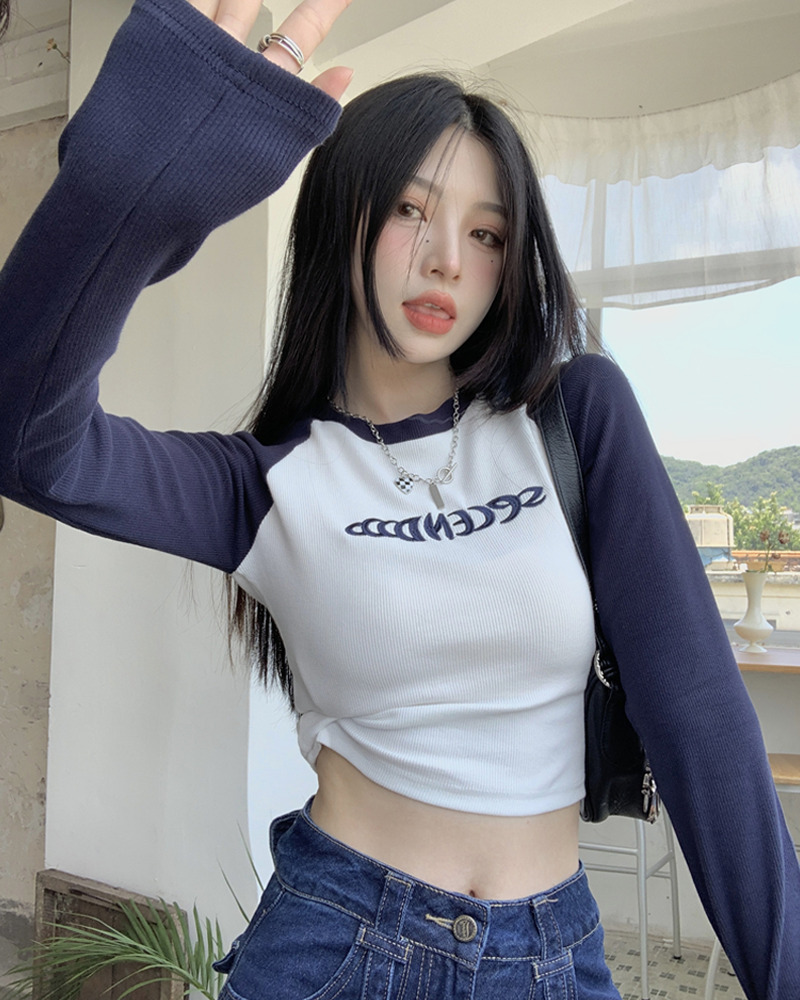 Y2K Long Sleeve Crop Tee - 90s Grunge, Retro, Pastel Goth, Summer & Party Outfits