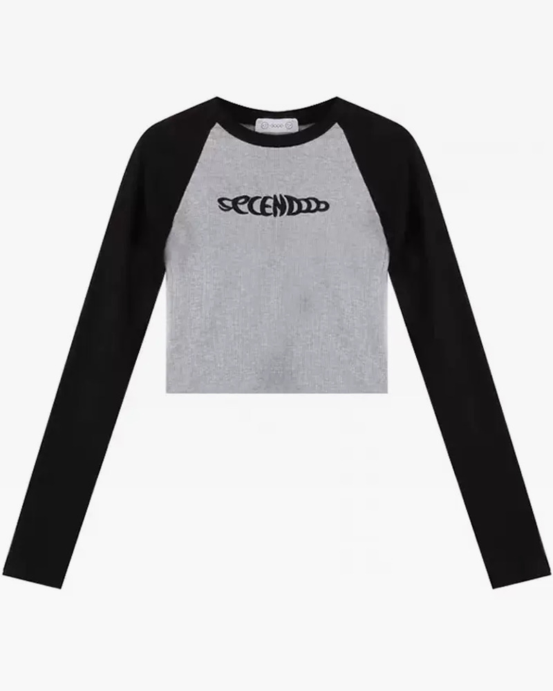 Y2K Long Sleeve Crop Tee - 90s Grunge, Retro, Pastel Goth, Summer & Party Outfits