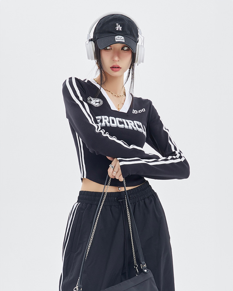Y2K Long Sleeve Crop Top - Retro 90s Grunge, Summer Y2K Outfits, Pastel Goth, Y2K Party