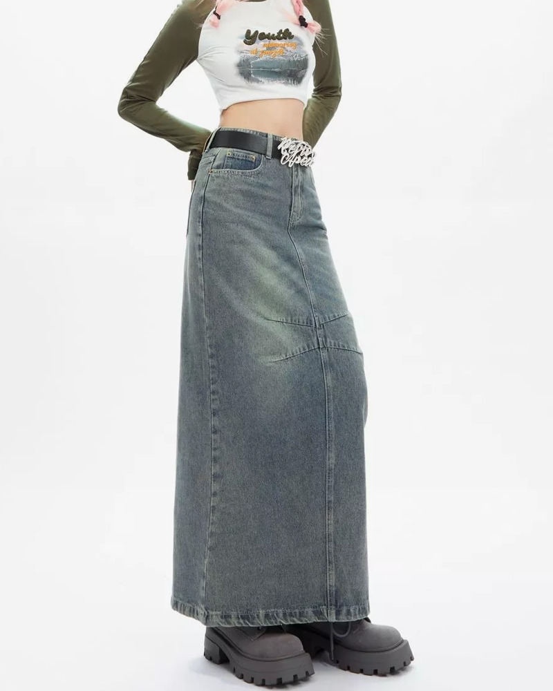 Y2K Maxi Skirt - Retro 90s Grunge, Summer Y2K Outfits, Pastel Goth, Y2K Party Fashion