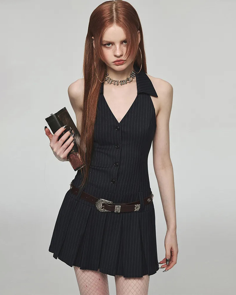 Y2K Mini Shirt Dress - 90s Grunge, Retro Summer Outfit, Pastel Goth, Y2K Party & Club Fashion