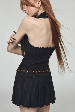 Y2K Mini Shirt Dress - 90s Grunge, Retro Summer Outfit, Pastel Goth, Y2K Party & Club Fashion