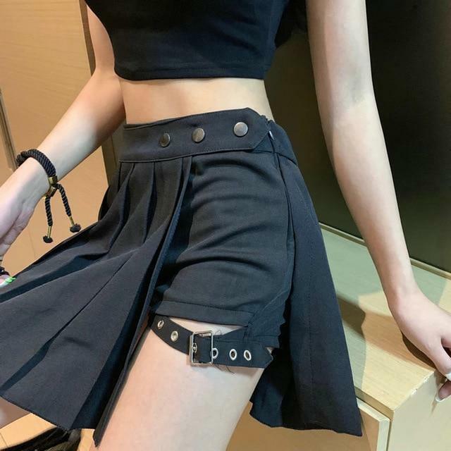 Y2K Mini Skirt with Built-in Shorts - 90s Grunge, Retro, Pastel Goth, Summer Outfits