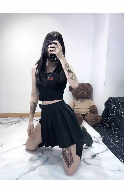Y2K Mini Skirt with Built-in Shorts - 90s Grunge, Retro, Pastel Goth, Summer Outfits
