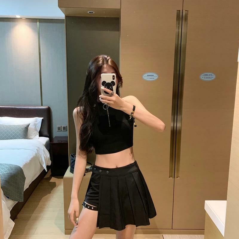 Y2K Mini Skirt with Built-in Shorts - 90s Grunge, Retro, Pastel Goth, Summer Outfits