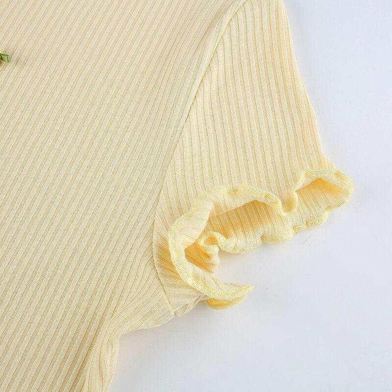 Y2K Mushroom Crop Top - Retro 90s Grunge, Summer Y2K Outfits, Pastel Goth, Y2K Fashion