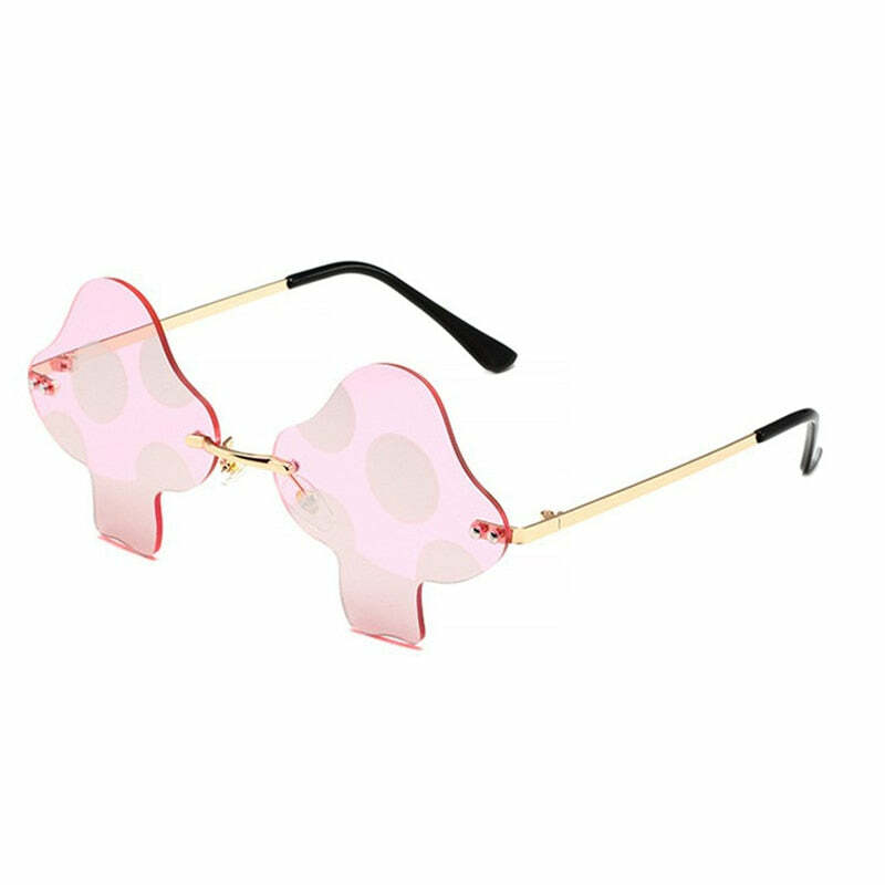 Y2K Mushroom Sunglasses - Retro 90s Grunge, Y2K Fashion, Summer Outfits, and Party Looks