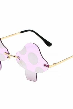 Y2K Mushroom Sunglasses - Retro 90s Grunge, Y2K Fashion, Summer Outfits, and Party Looks