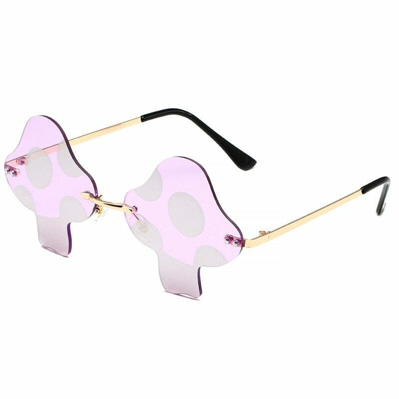 Y2K Mushroom Sunglasses - Retro 90s Grunge, Y2K Fashion, Summer Outfits, and Party Looks