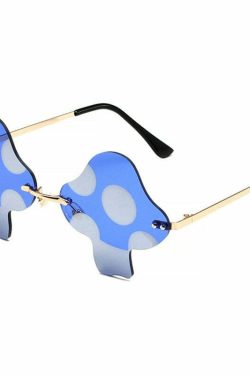 Y2K Mushroom Sunglasses - Retro 90s Grunge, Y2K Fashion, Summer Outfits, and Party Looks