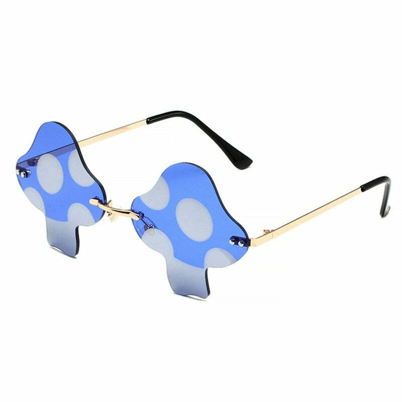 Y2K Mushroom Sunglasses - Retro 90s Grunge, Y2K Fashion, Summer Outfits, and Party Looks