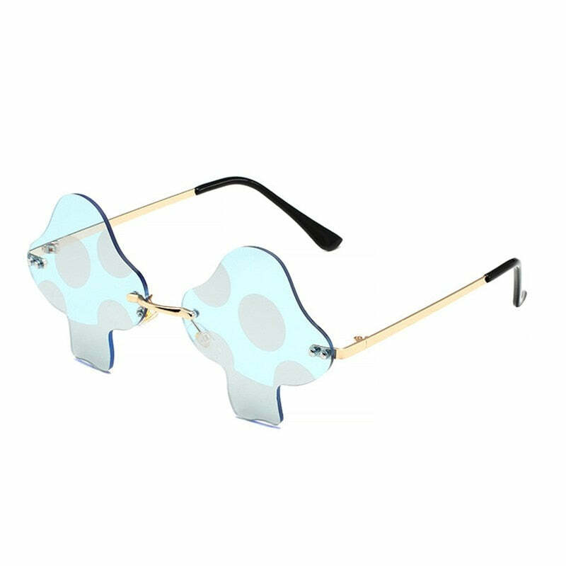 Y2K Mushroom Sunglasses - Retro 90s Grunge, Y2K Fashion, Summer Outfits, and Party Looks