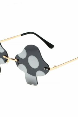 Y2K Mushroom Sunglasses - Retro 90s Grunge, Y2K Fashion, Summer Outfits, and Party Looks