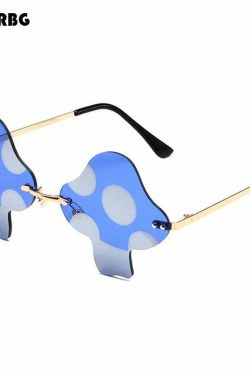 Y2K Mushroom Sunglasses - Retro 90s Grunge, Y2K Fashion, Summer Outfits, and Party Looks