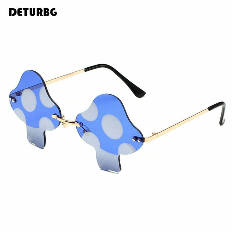 Y2K Mushroom Sunglasses - Retro 90s Grunge, Y2K Fashion, Summer Outfits, and Party Looks