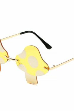 Y2K Mushroom Sunglasses - Retro 90s Grunge, Y2K Fashion, Summer Outfits, and Party Looks