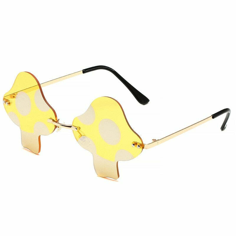 Y2K Mushroom Sunglasses - Retro 90s Grunge, Y2K Fashion, Summer Outfits, and Party Looks