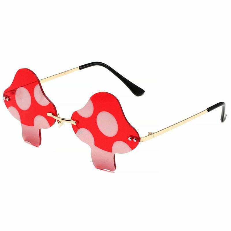 Y2K Mushroom Sunglasses - Retro 90s Grunge, Y2K Fashion, Summer Outfits, and Party Looks