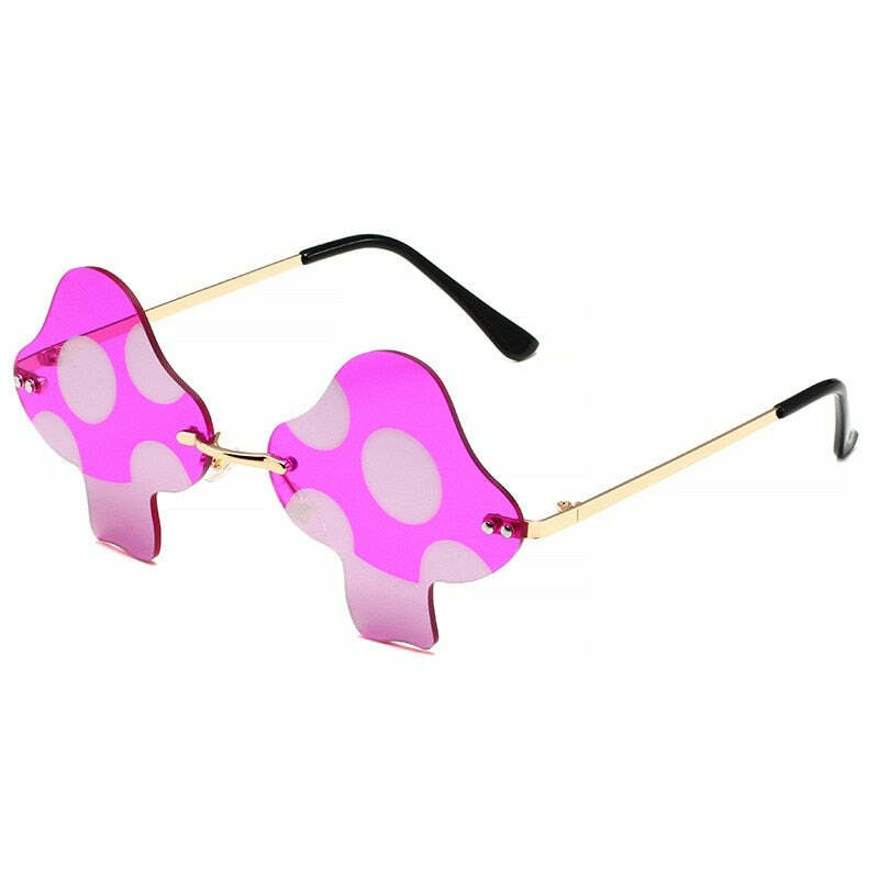 Y2K Mushroom Sunglasses - Retro 90s Grunge, Y2K Fashion, Summer Outfits, and Party Looks