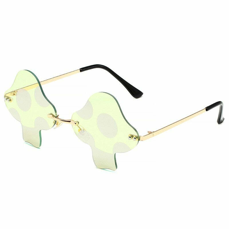 Y2K Mushroom Sunglasses - Retro 90s Grunge, Y2K Fashion, Summer Outfits, and Party Looks