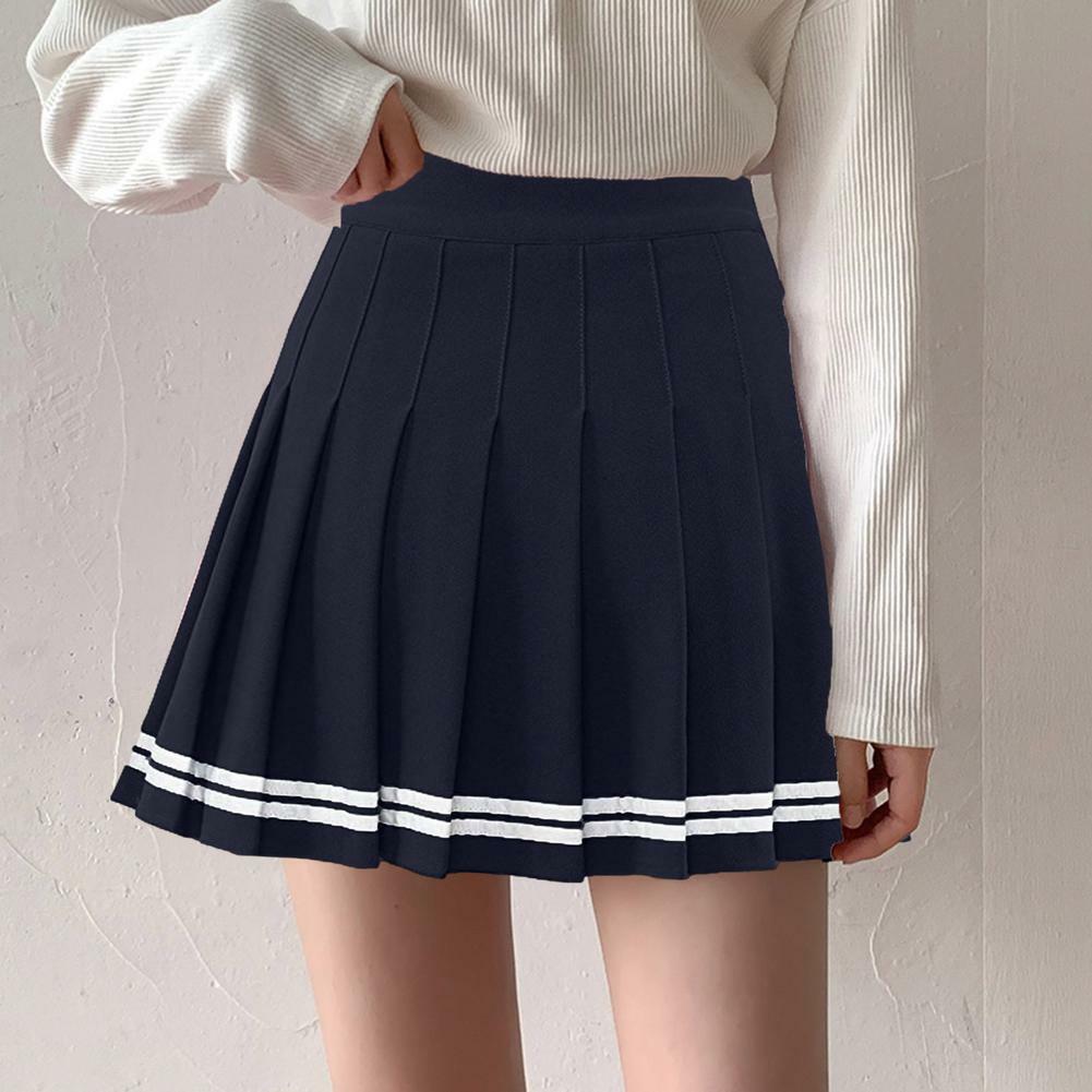Y2K Navy Blue School Uniform Mini Skirt - 90s Grunge, Retro, and Summer Y2K Fashion