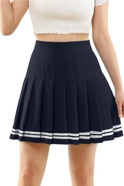 Y2K Navy Blue School Uniform Mini Skirt - 90s Grunge, Retro, and Summer Y2K Fashion
