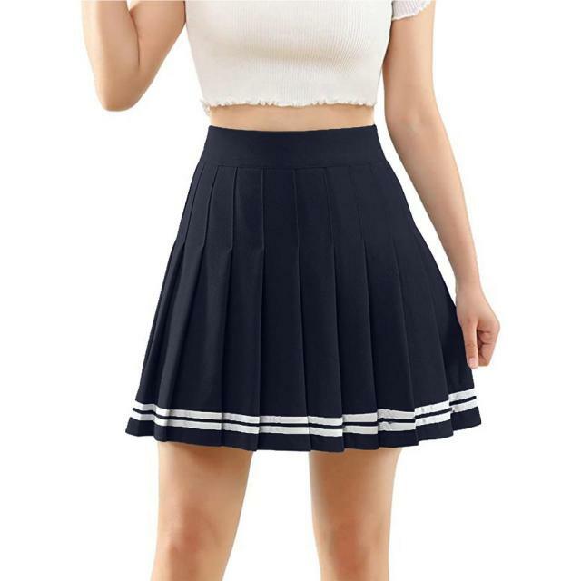 Y2K Navy Blue School Uniform Mini Skirt - 90s Grunge, Retro, and Summer Y2K Fashion